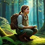 TOPIK 시험을 처음 준비하는 사람을 위한 가이드 - **Prompt 1: Whimsical Forest Discovery**
    "A young female adventurer, around 16 years old, fully ...